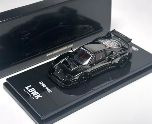 INNO 1:64 LBWK Ferrari F40 – Chrom-Schwarz in Perfektion