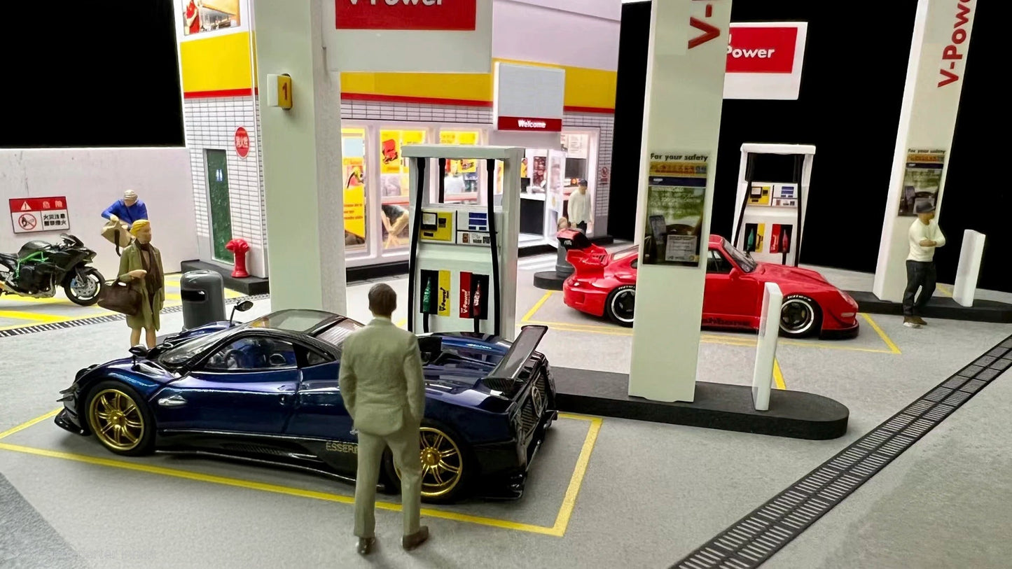 GFans 1:64 Car Diorama mit LED-Beleuchtung – Modellbauszene für Sammler